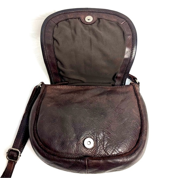 Vilenca Holland 👜 GUC Brown Leather Studded Crossbody Bag Boho Western - Picture 4 of 11